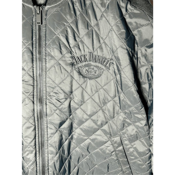 Jack Daniels Black Puffer Jacket Mercer Mettle Sz M - Picture 3 of 10